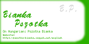 bianka pszotka business card